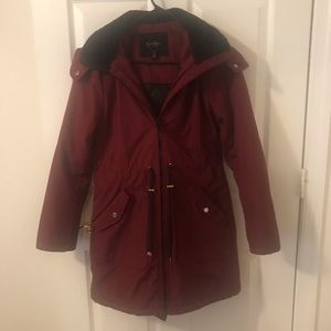 Burgundy/ maroon Winter coat/ hoodie